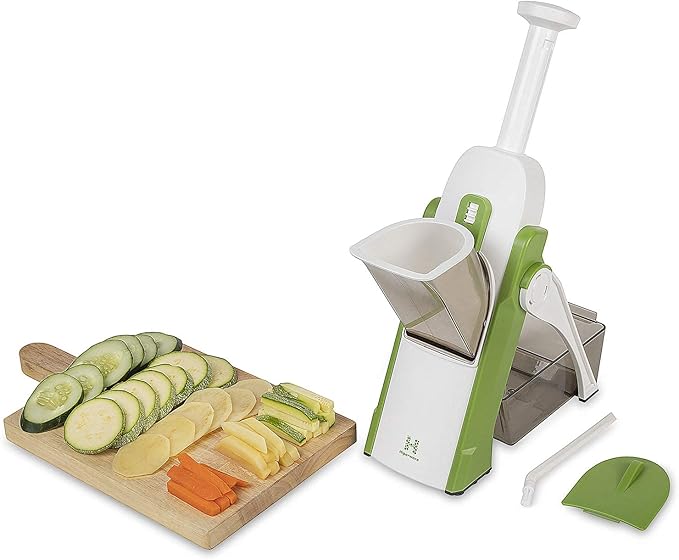 Mandolina 4 en 1: Segura y Compacta
