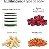 Mandolina 4 en 1: Segura y Compacta